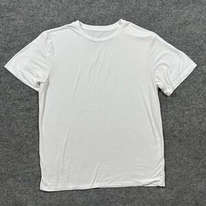 Bamboo Cool Mens T Shirt XL White Lightweight Stretch Short Sleeve Casual Basic